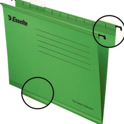 Hängmapp Foolscap Esselte Grön, 365x240mm, papp, 25st