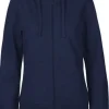 Hoodie zip NEUTRAL O83301 dam navy 2XL