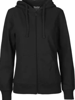Hoodie zip NEUTRAL O83301 dam svart XS