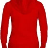 Hoodie zip TEXSTAR WC03 dam röd XL