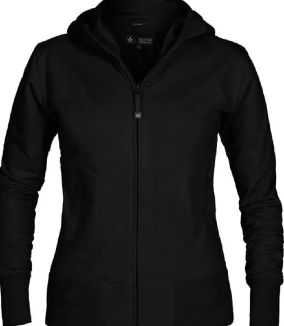 Hoodie zip TEXSTAR WC03 dam svart 2XL