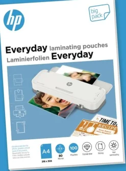 HP Laminat lågvärme A4, 80 mic. (100)