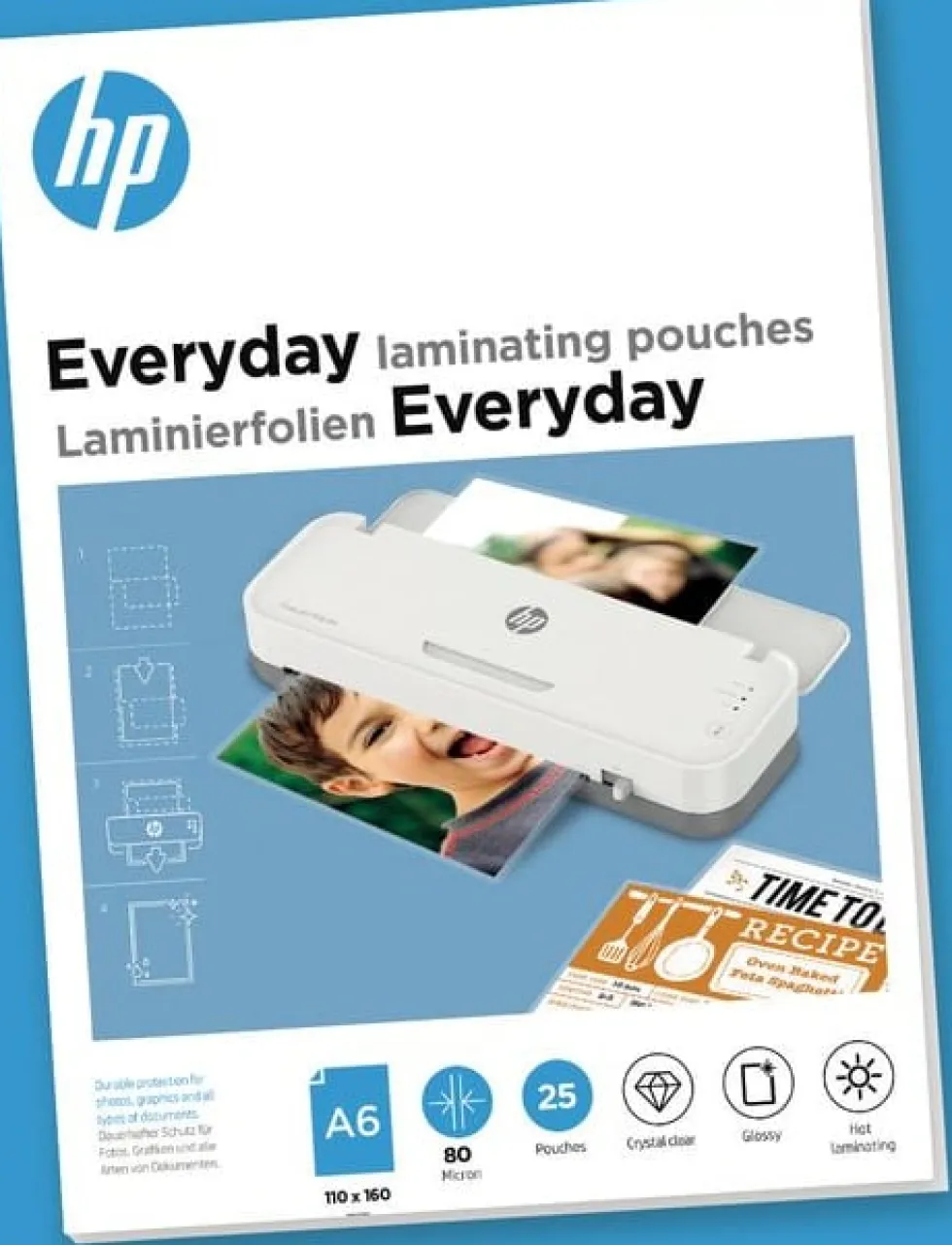 HP Laminat lågvärme A6, 80 mic. (25)