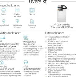 HP LaserJet Color A3 MFP M776dn printer