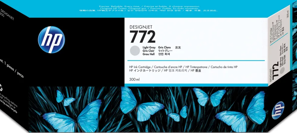 HP 772 ligh grey ink cartridge, 300 ml