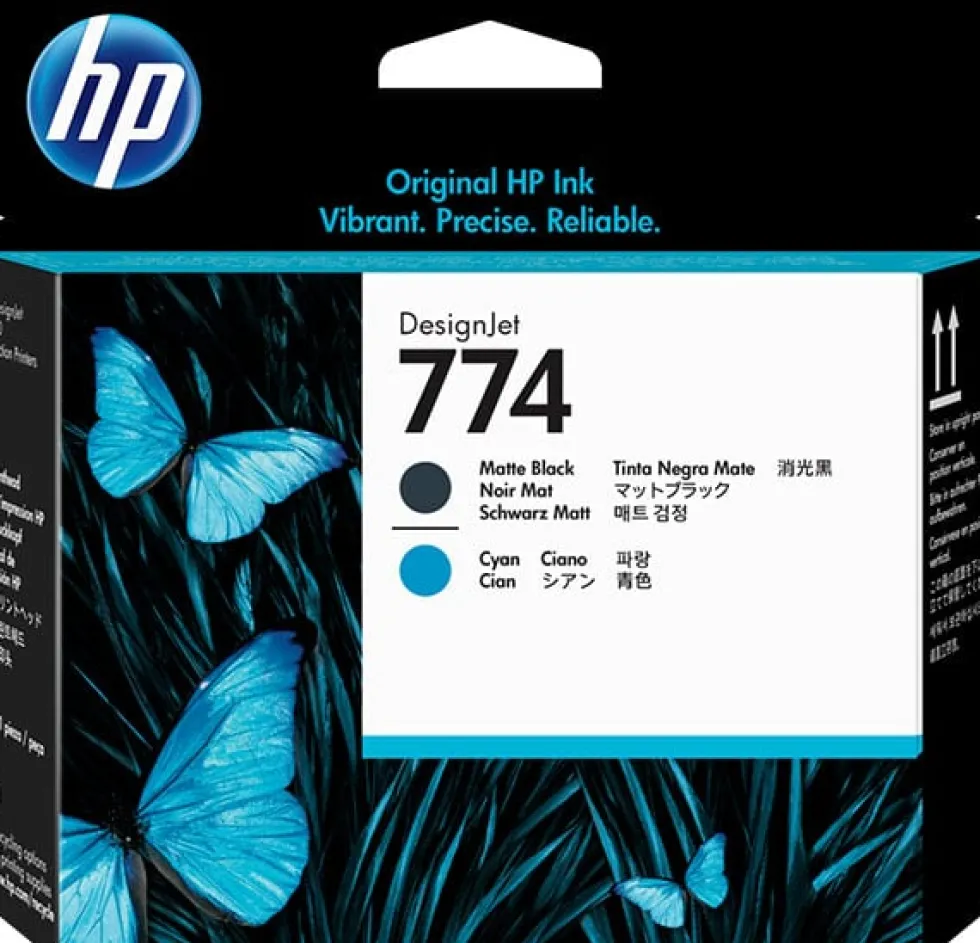 HP 774 Matte Black/Cyan Printhead