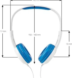 Hörlur NEDIS barn On-Ear 3,5mm blå