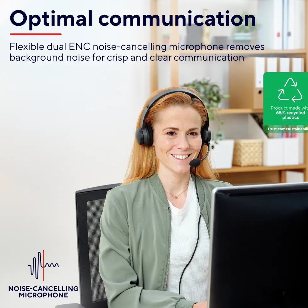 HS-260 USB/USB-C ENC PC headset ECO (B2B)