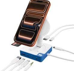 HyperDrive Flex MagCharge USB-C Hub Blu