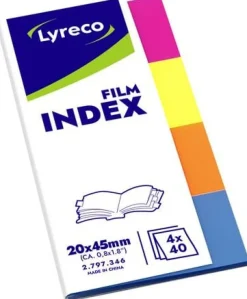 Indexfilm LYRECO 20x45mm 4 färg 160/fp