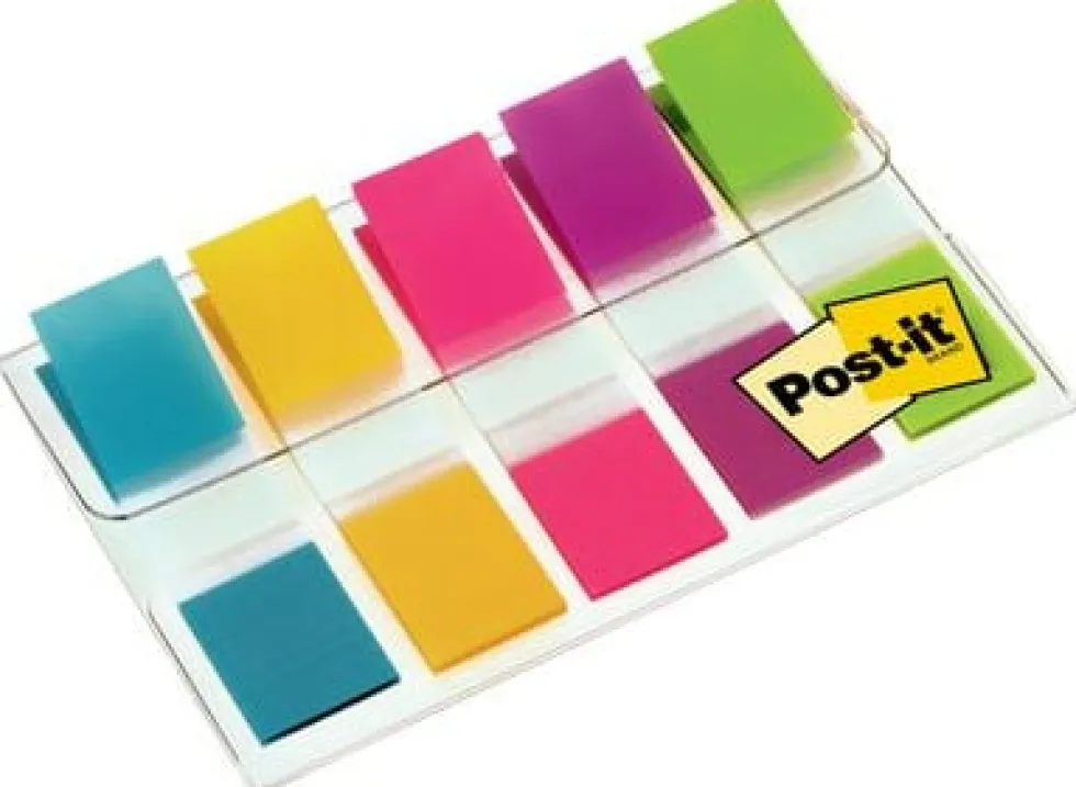 Index POST-IT 11,9x43,1 5-färg 100/fp