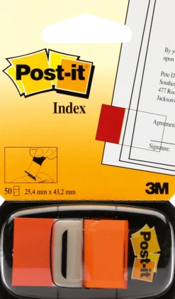 Index POST-IT 25,4x43,2mm orange 50/fp