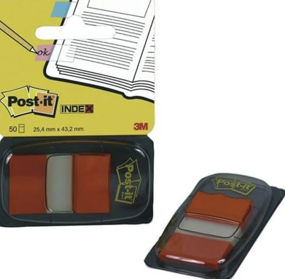 Index POST-IT 25,4x43,2mm orange 50/fp