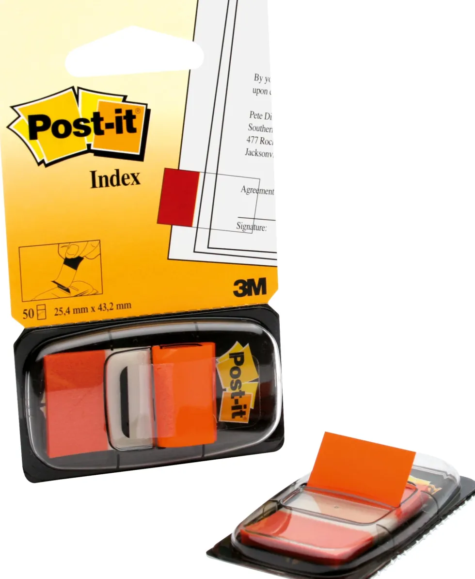 Index POST-IT 25,4x43,2mm orange 50/fp