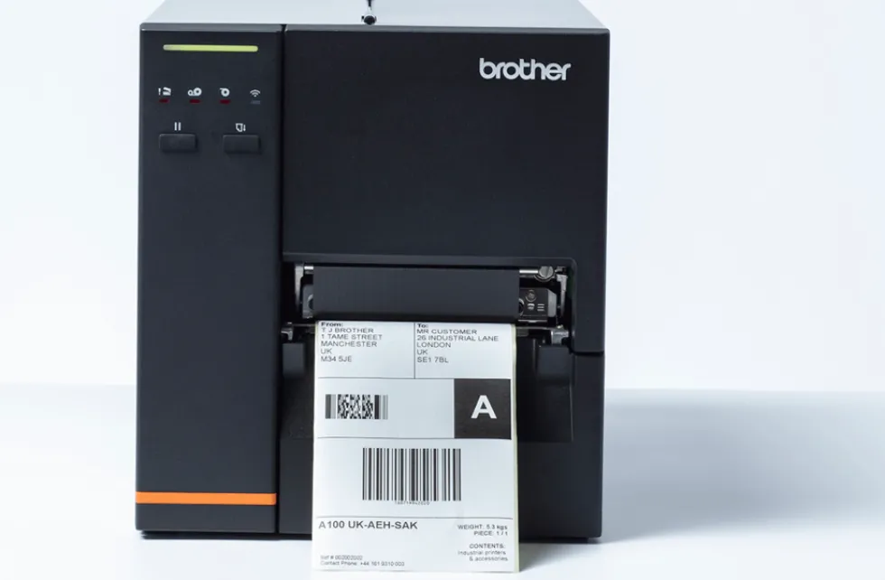 industrial label printer with high resolution printing