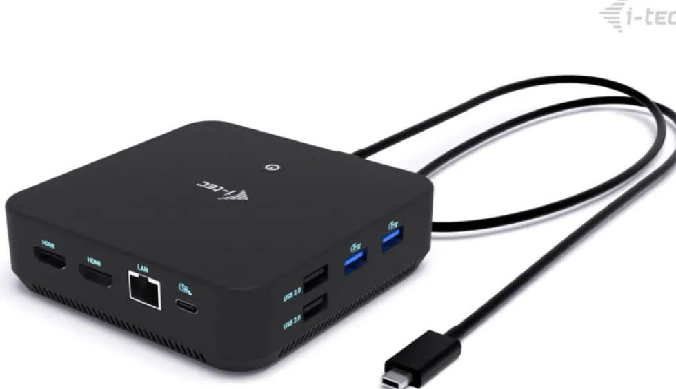 I-TEC USB-C DP Dual HDMI Docking Station, PD 100W + PSU 100W