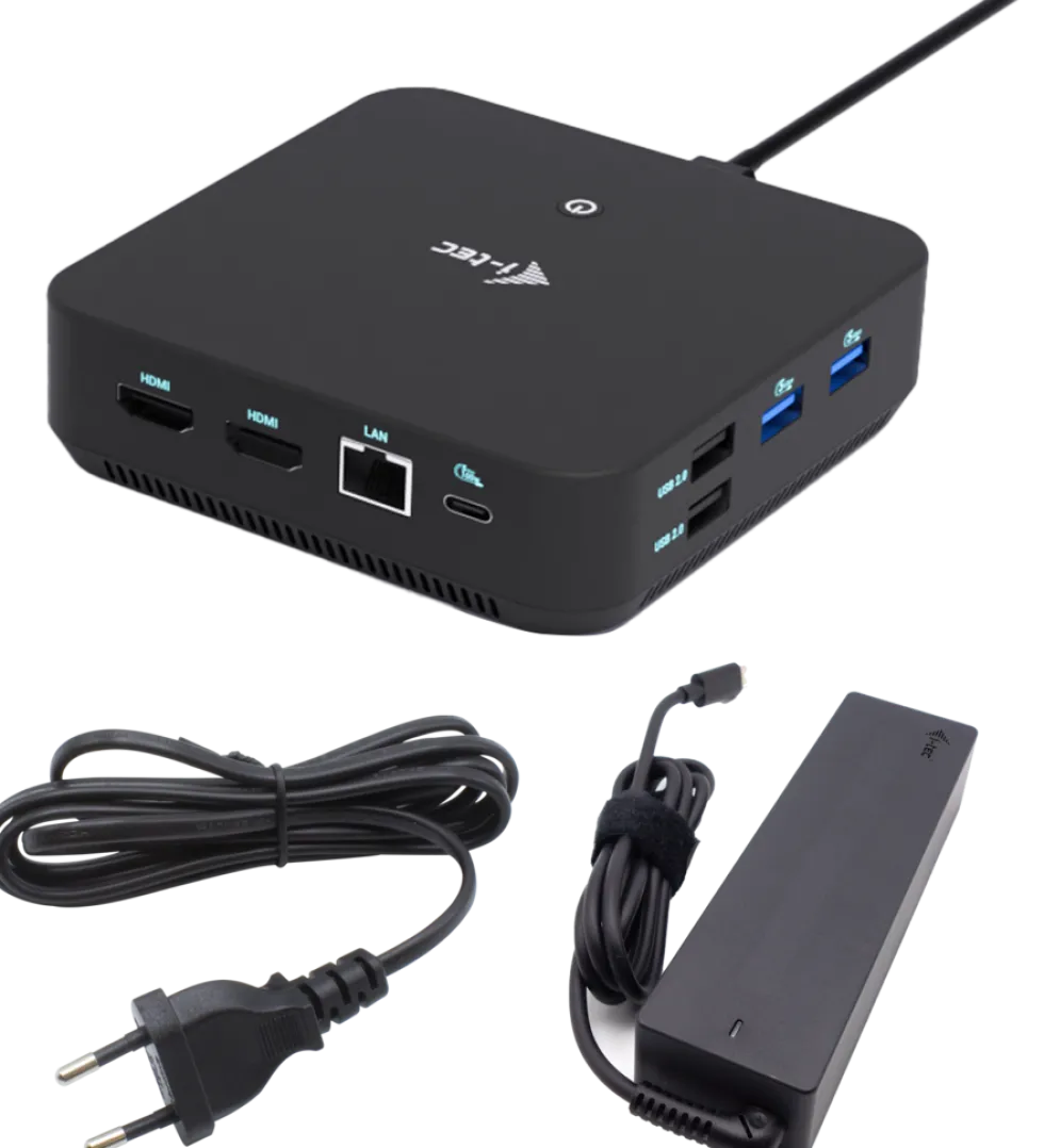 I-TEC USB-C DP Dual HDMI Docking Station, PD 100W + PSU 100W