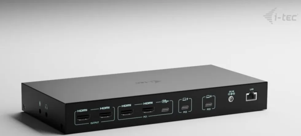 I-TEC USB-C KVM Docking station for 3 Hosts, Dual Display, P