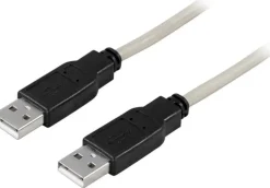 Kabel DELTACO USB 2.0 A-A 3m grå/svart