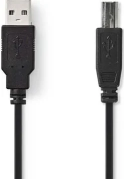 Kabel NEDIS USB 2.0 A-B 2m svart