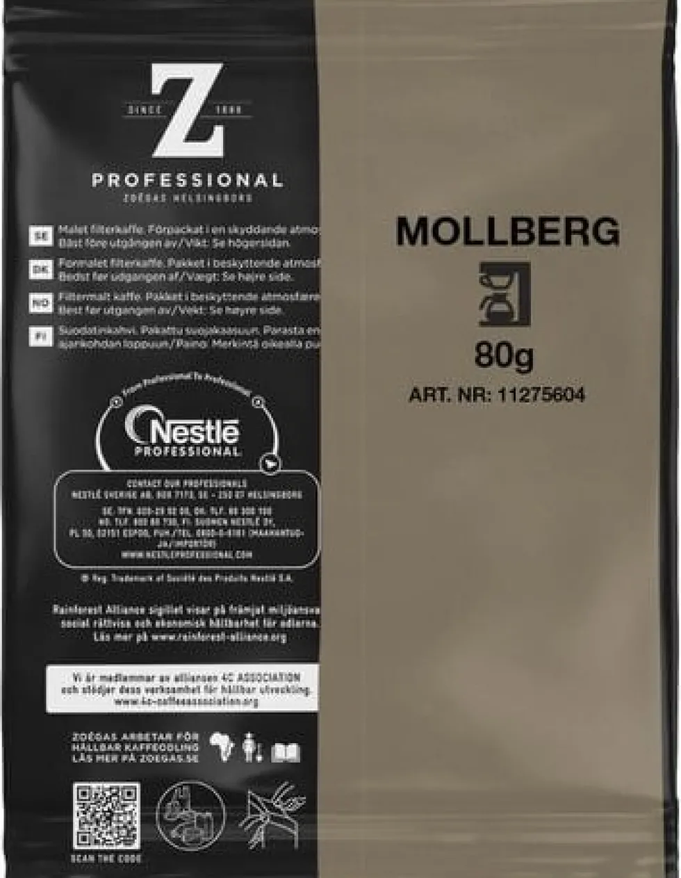 Kaffe Automatmalet ZOÉGAS Mollbergs blandning, 60x80g