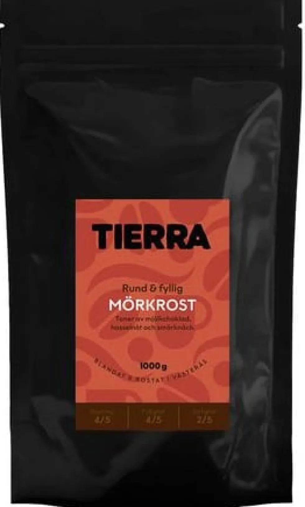 Kaffe TIERRA Mörkrost Hela Bönor 1kg