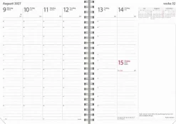 Kalender Business A5 Twist 2027 grå