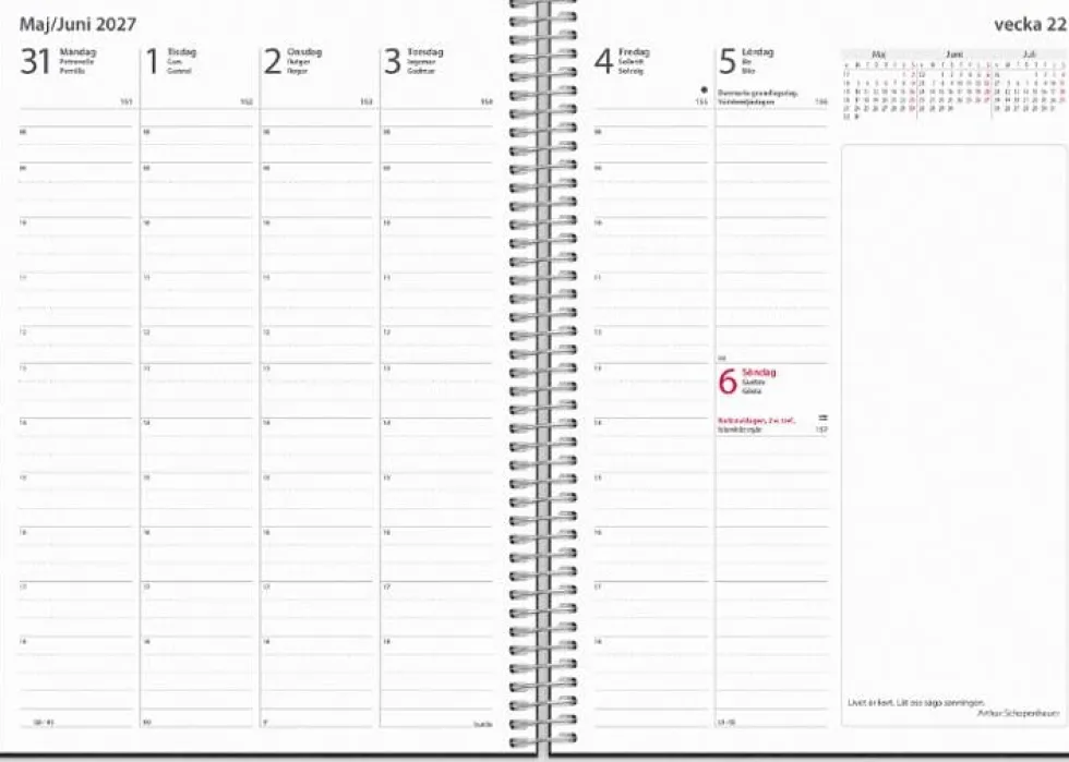 Kalender Business VIP 2027 svart