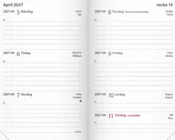 Kalender Leader 2027 konstläder svart