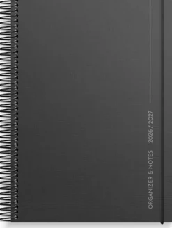 Kalender Organizer & Notes svart 26/27