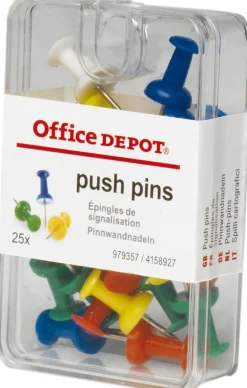 Kartnålar Push-pin sort.f 25/f