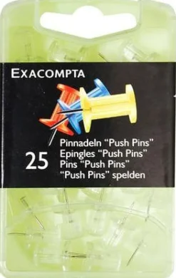 Kartnålar Push-pin transparent 25/fp