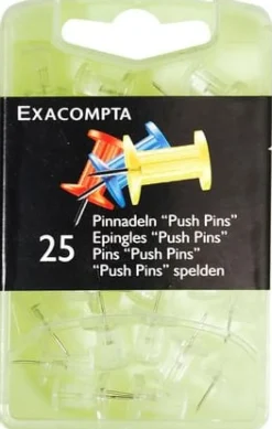 Kartnålar Push-pin transparent 25/fp