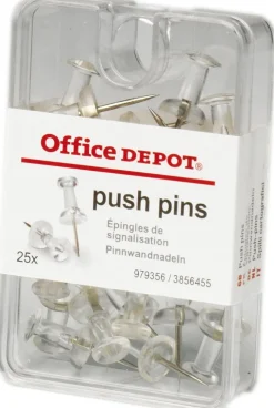 Kartnålar Push-pin transp 25/f
