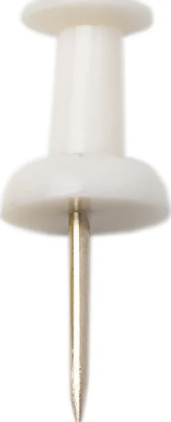 Kartnålar Push-pin vit 25/fp