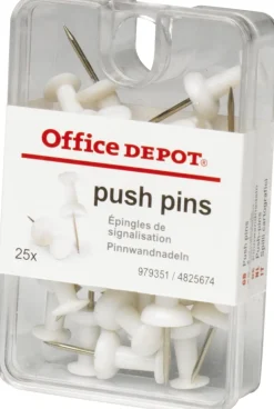 Kartnålar Push-pin vit 25/fp