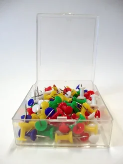 Kartnål Push Pin sorterade färger (100)