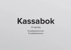 Kassabok BURDE A4L