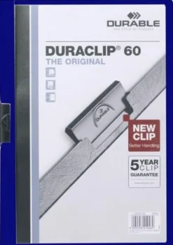 Klämmapp DURABLE Duraclip A4 Blå, 30 blad