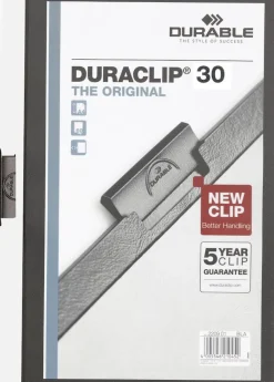 Klämmapp DURABLE Duraclip A4 Vit, 30 blad