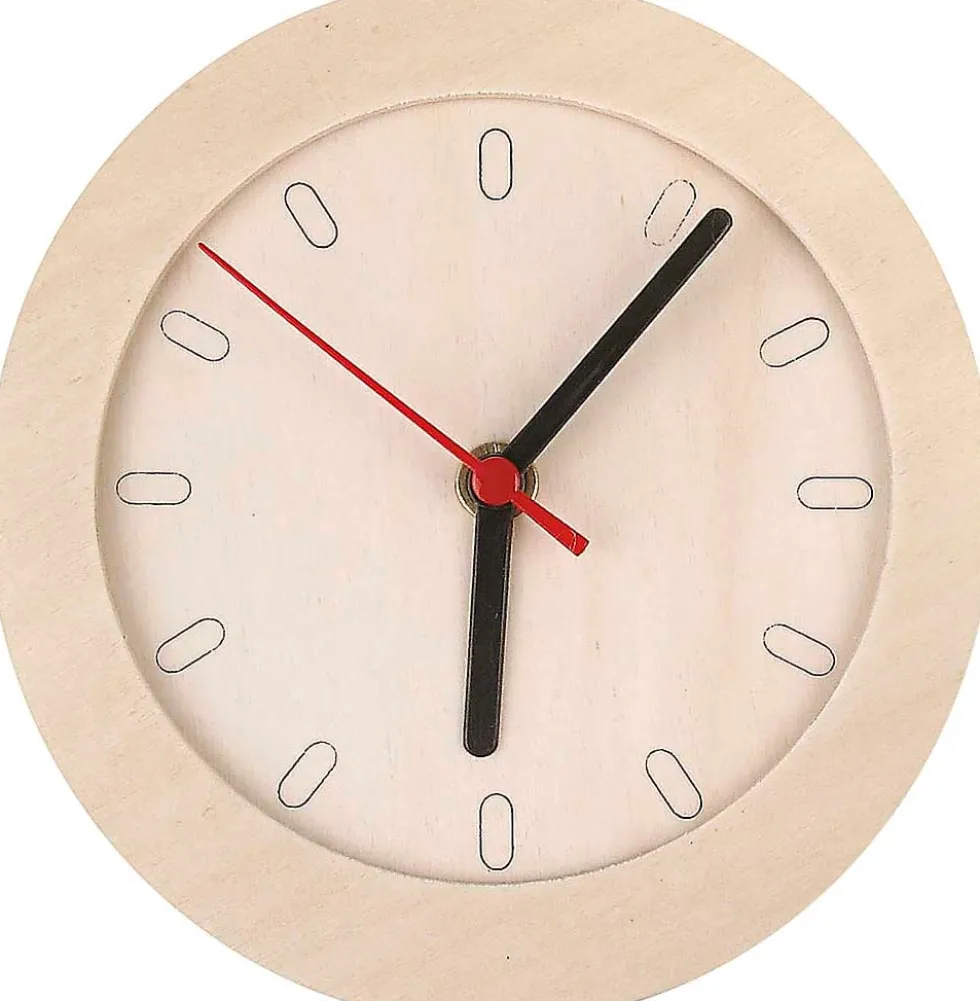 Klocka med träram 15cm plywood