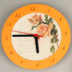 Klocka med träram 15cm plywood