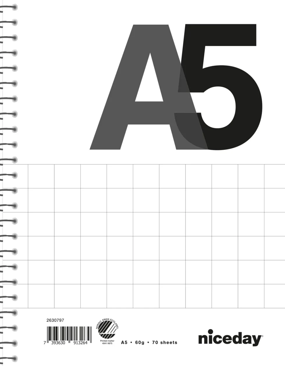 Kollegieblock A5 70bl 60g rut
