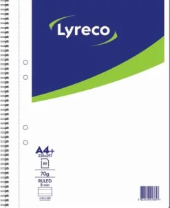 Kollegieblock LYRECO A4 70g 80bl linj