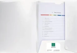 Konferensmapp EXACOMPTA A4 PP, försättsficka, vit, 10st