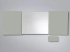 Konferensskåp Glas Betonggrå, magnetisk