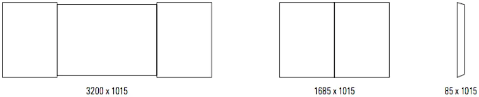 Konferensskåp Glas Isblå, magnetisk