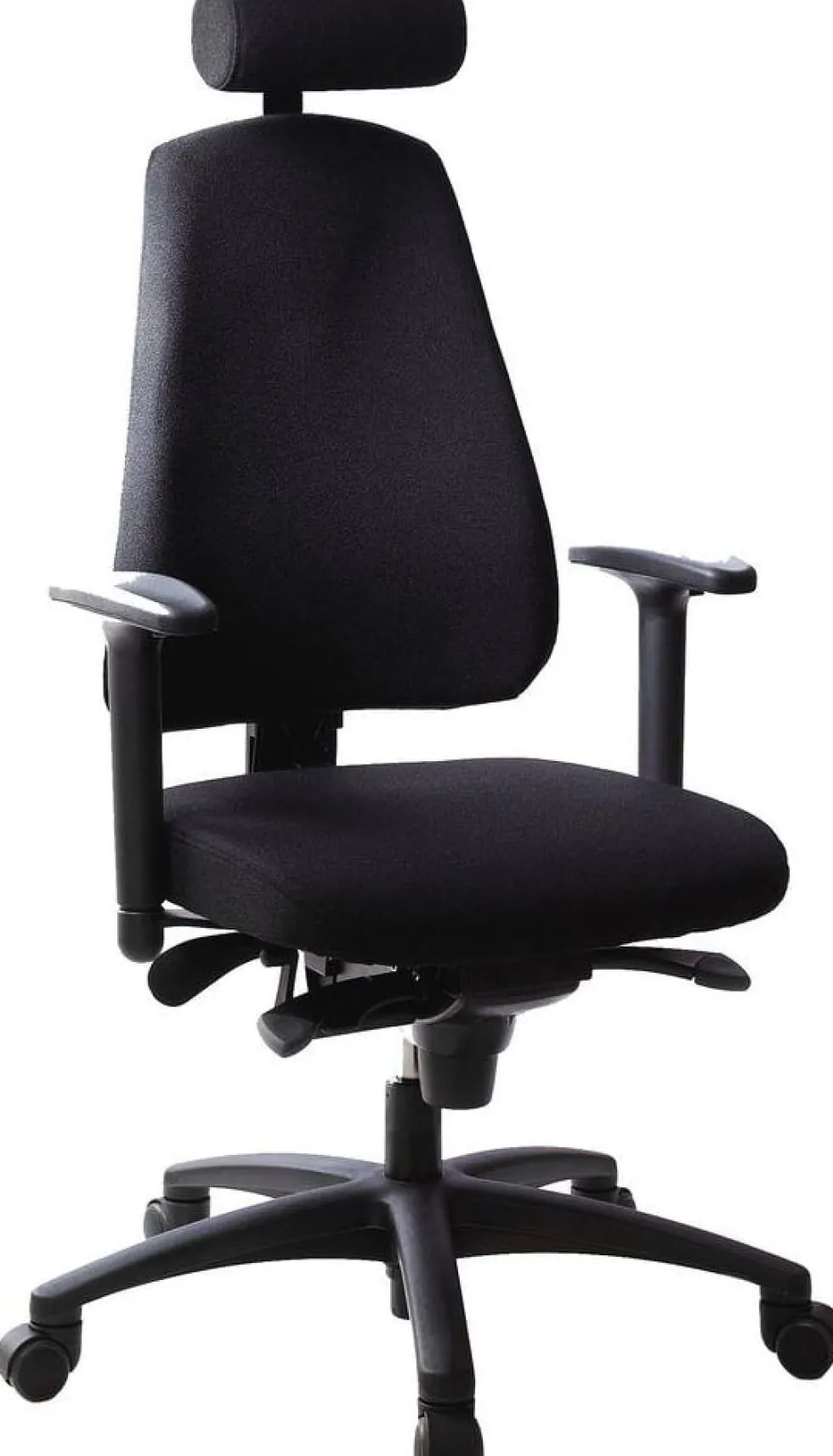 Kontorsstol LANAB LD6340 Multisynkron, svart textil
