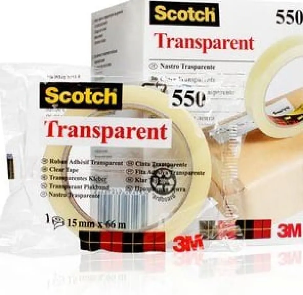 Kontorstejp Scotch 550 Transparent STOR, 19mm x 66m