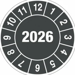Kontrollmärke 2026 25mm 10/fp